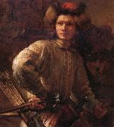 Rembrandt, Details of The Polish rider